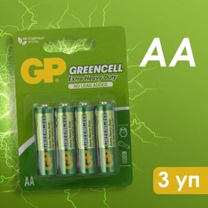 Батарейки GP GreenCell AA/R6G 4 шт (3 уп )
