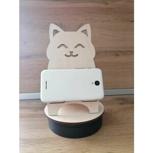 Большие подставки под сотовый телефон и планшет серия: Животные" Котик улыбака