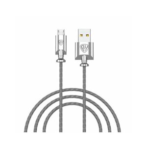 By кабель для зарядки metall micro usb, 1м, 3a, qc 3.0, металл