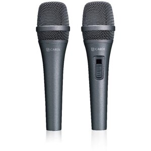 Carol AC-910 Микрофон вокальный динамический кардиоидный, 50-15000Гц, AHNC, с держателем и кабелем XLR-XLR 4,5м