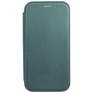 Чехол книжка боковая с подставкой из гладкой кожи с магнитом iPhone 12 Pro Max Зеленый