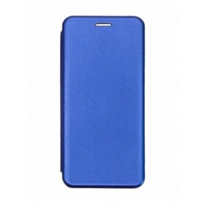 Чехол книжка гладкая кожа боковая с магнитом для Xiaomi Mi Play Синий