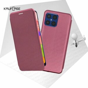 Чехол книжка KaufCase для телефона Huawei Honor X8 4G (TFY-LX1) 2022 (6.7"бордовый. Трансфомер