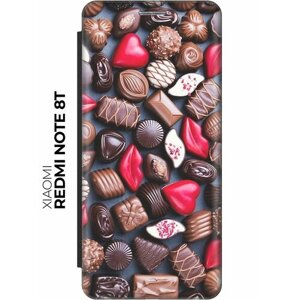 Чехол-книжка Набор шоколада на Xiaomi Redmi Note 8T / Сяоми Редми Ноут 8Т черный