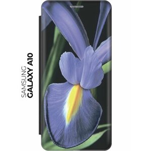 Чехол-книжка Сиреневая калла на Samsung Galaxy A10 / Самсунг А10 черный