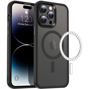 Чехол My Choice для iPhone 14 Pro (айфон 14 про) магнитный, совместимый с MagSafe (магсейф), черный