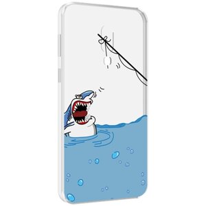 Чехол MyPads акула-рисунок для Meizu 16 Plus / 16th Plus задняя-панель-накладка-бампер