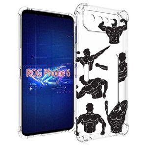 Чехол MyPads Атлет мужской для Asus ROG Phone 6 задняя-панель-накладка-бампер