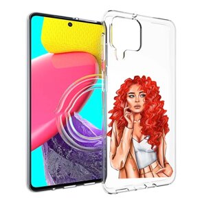 Чехол MyPads девушка-с-яркими-волосами женский для Samsung Galaxy M53 (SM-M536) задняя-панель-накладка-бампер