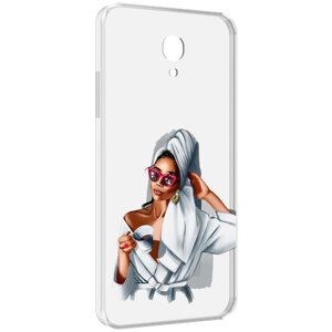 Чехол MyPads Девушка в белом халате женский для Lenovo Vibe P2 5.5 (P2a42) задняя-панель-накладка-бампер