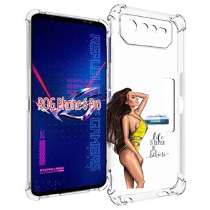 Чехол MyPads Девушка-в-купальнике для Asus ROG Phone 6 Pro задняя-панель-накладка-бампер