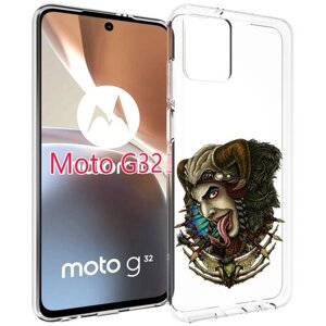 Чехол MyPads длинный язык для Motorola Moto G32 задняя-панель-накладка-бампер