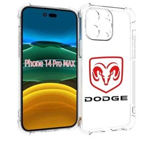 Чехол MyPads dodge-2 мужской для iPhone 14 Pro Max задняя-панель-накладка-бампер