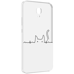 Чехол MyPads кот-музыкальный для Meizu M5 Note задняя-панель-накладка-бампер