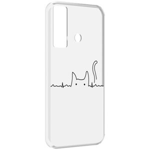 Чехол MyPads кот-музыкальный для Tecno Camon 17 задняя-панель-накладка-бампер
