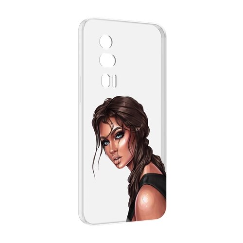 Чехол MyPads красивая-девушка-в-черной-майке женский для Xiaomi Redmi K60 задняя-панель-накладка-бампер