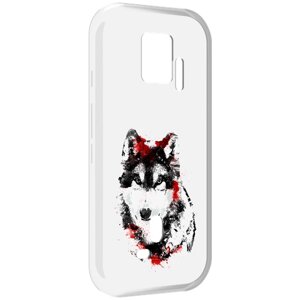 Чехол MyPads кровавый волк для ZTE Nubia Red Magic 7S Pro задняя-панель-накладка-бампер