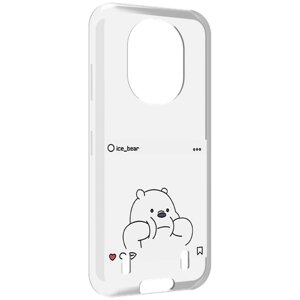 Чехол MyPads ледяной-медведь для Oukitel WP16 задняя-панель-накладка-бампер