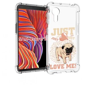 Чехол MyPads Люби меня для Samsung Galaxy Xcover 5 задняя-панель-накладка-бампер