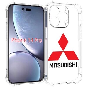 Чехол MyPads mitsubishi-3 для iPhone 14 Pro задняя-панель-накладка-бампер