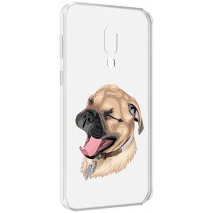 Чехол MyPads очень-довольная-собака для Meizu 16 Plus / 16th Plus задняя-панель-накладка-бампер