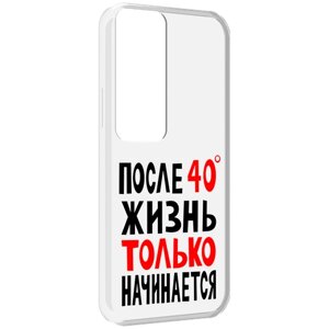 Чехол MyPads после 40 жизнь начинается для Tecno Pova Neo 2 задняя-панель-накладка-бампер