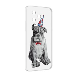 Чехол MyPads праздничный щенок для Infinix Note 12 Pro 4G X676B задняя-панель-накладка-бампер
