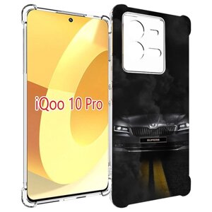 Чехол MyPads skoda шкода 1 для Vivo iQOO 10 Pro задняя-панель-накладка-бампер