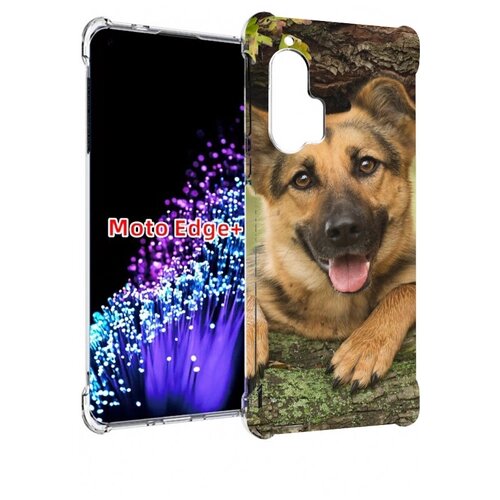 Чехол MyPads Собака-на-дереве для Motorola Edge+ Plus задняя-панель-накладка-бампер
