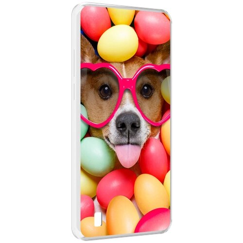Чехол MyPads Собака-в-яйцах для Blackview A55 задняя-панель-накладка-бампер