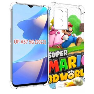 Чехол MyPads Super Mario 3D World для OPPO A57 5G (2022) задняя-панель-накладка-бампер