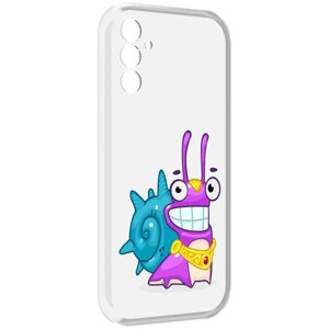 Чехол MyPads улитка-принц для Samsung Galaxy M13 задняя-панель-накладка-бампер
