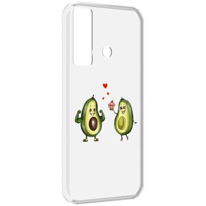 Чехол MyPads влюбленные-авокадо для Tecno Camon 17 задняя-панель-накладка-бампер
