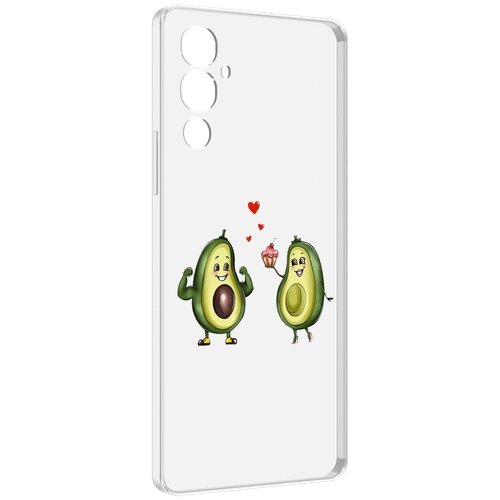 Чехол MyPads влюбленные-авокадо для Tecno Pova 4 задняя-панель-накладка-бампер