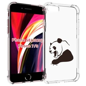 Чехол MyPads злая-панда для iPhone 7 4.7 / iPhone 8 / iPhone SE 2 (2020) / Apple iPhone SE3 2022 задняя-панель-накладка-бампер