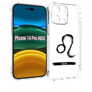 Чехол MyPads знак-зодиака-лев-7 для iPhone 14 Pro Max задняя-панель-накладка-бампер