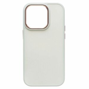Чехол на Apple iPhone 14 Pro / Айфон 14 Про белый, силиконовый