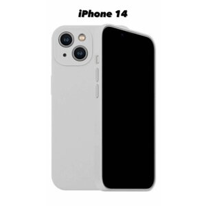Чехол-накладка для iPhone 14 / Айфон 14, Silicon Case, без лого, Белый