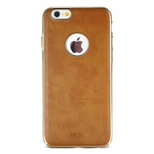 Чехол накладка кожаный для айфон Iphone 6/6s Remax Beck цвет коричневый
