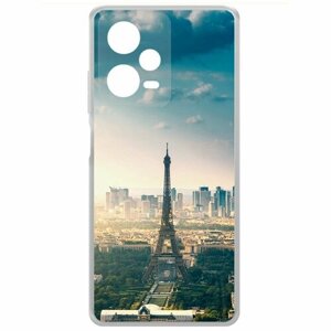 Чехол-накладка Krutoff Clear Case Франция, Эйфелева Башня для Xiaomi Redmi Note 12 Pro+ 5G