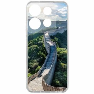 Чехол-накладка Krutoff Clear Case Китай, Великая Стена для TECNO POP 7 Pro