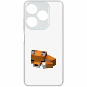 Чехол-накладка Krutoff Clear Case Minecraft-Спящий Лисенок для TECNO Spark 10C