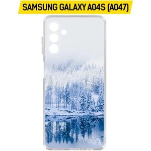 Чехол-накладка Krutoff Clear Case Зимняя река для Samsung Galaxy A04s (A047)
