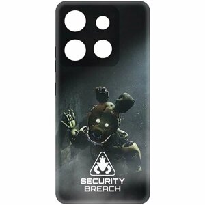 Чехол-накладка Krutoff Soft Case фнаф (FNAF) - Нарушение безопасности для INFINIX Smart 7 HD черный