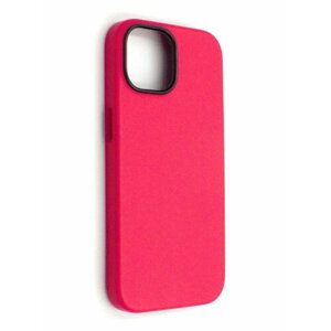 Чехол с MagSafe на iPhone 15 Кожаный (New line)-Красный