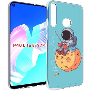 Чехол задняя-панель-накладка-бампер MyPads астронавт ловит звезду для Huawei P40 Lite E/Huawei Y7p/Honor Play 3/Enjoy 10 противоударный
