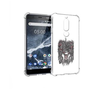 Чехол задняя-панель-накладка-бампер MyPads Дизайнерские_676 для Nokia 5.1 противоударный