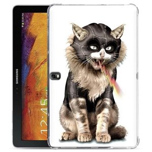 Чехол задняя-панель-накладка-бампер MyPads дьяволский кот для Samsung Galaxy Note 10.1 2014 SM-P6000/P6050/LTE P607 противоударный