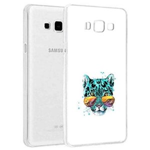 Чехол задняя-панель-накладка-бампер MyPads голубой лео для Samsung Galaxy J7 (2015) SM-J700F/Dual Sim/Duos J700H/DS противоударный