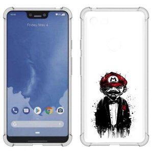 Чехол задняя-панель-накладка-бампер MyPads марио для Google Pixel 3 XL противоударный